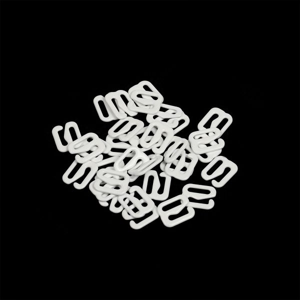 Крючки для бюстгальтера металл 8.0 мм, 01 белый, 100 шт