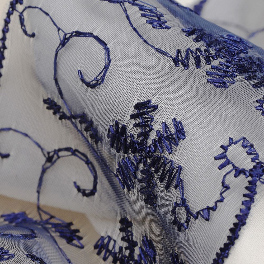 Кружево капроновое 65 мм / 13.7 м, 30011 цв.154 т.синий, Kruzhevo