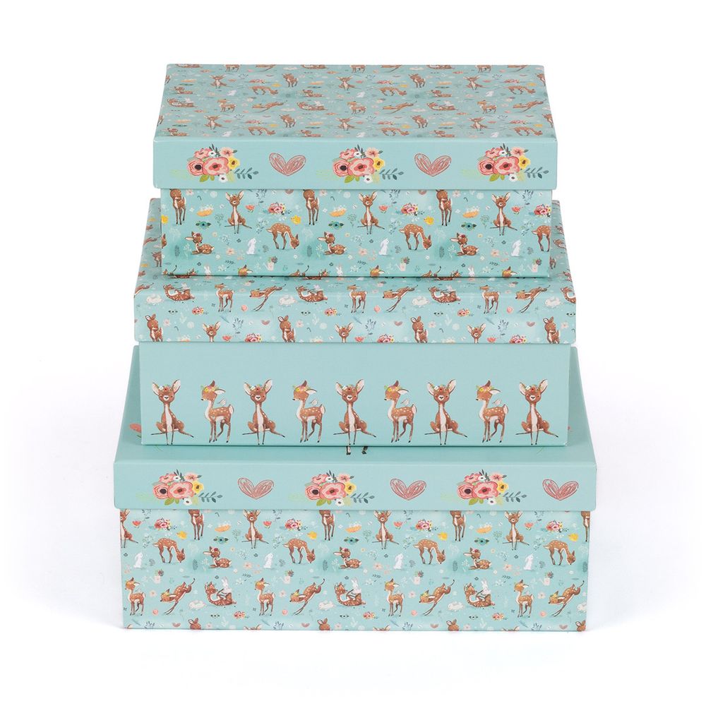 Набор подарочных коробок "3в1", 18.5х11.5х7 - 22.5х14.5х9 см, 01 Олени, Stilerra SBOX-R12-3