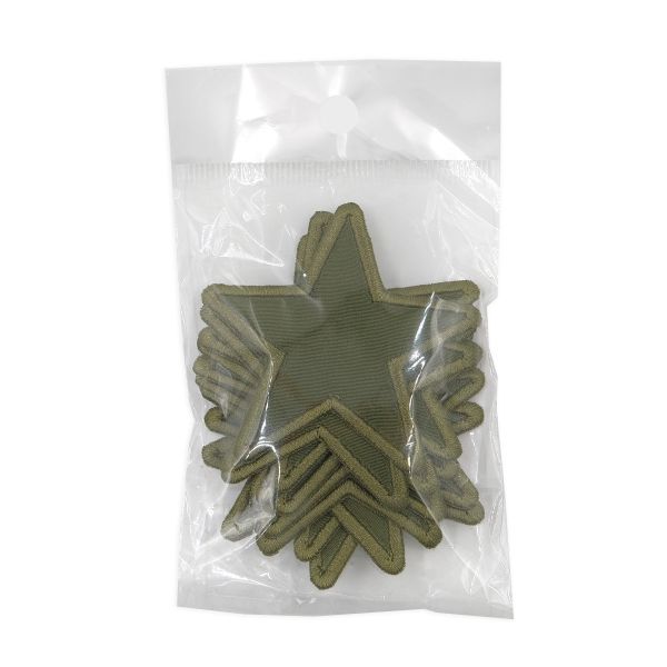 Термоаппликация Звезда, хаки, 60х59мм, упак/10 шт, 016