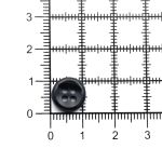 Пуговицы 4 прокола 17L (10,5мм), пластик (Blk-02 черный), 72 шт, CN 2801