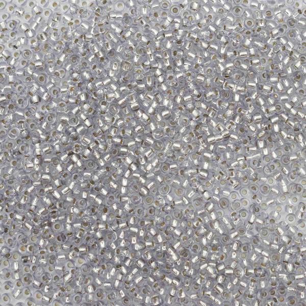 Бисер Preciosa прозрачный с серебр.центром 10/0, круг.отв, 50 г, (78221)