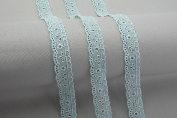 Кружево шитьё 18 мм / 10 м, ±0.2 м, Турция ментоловый, Gamma GYEM-1801