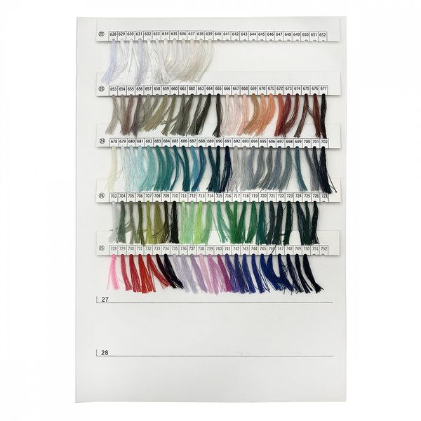 _01_ Карта цветов ниток: Нитки Dor Tak швейные универсальные