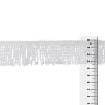 Бахрома отделочная 35.0 мм / 25 метров, витая, 001 белый, Gamma 442