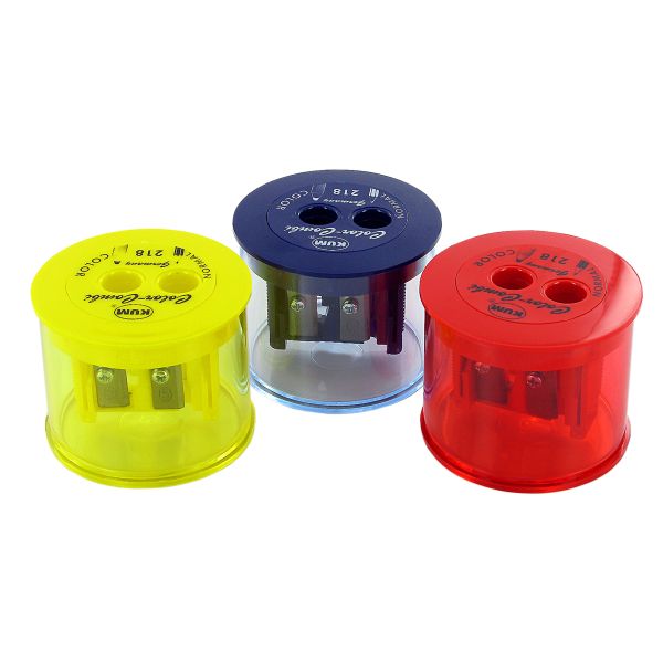 Точилка двойная в пластиковом корпусе Color Combi 24 шт, 1050472, KUM, 217 Т А7