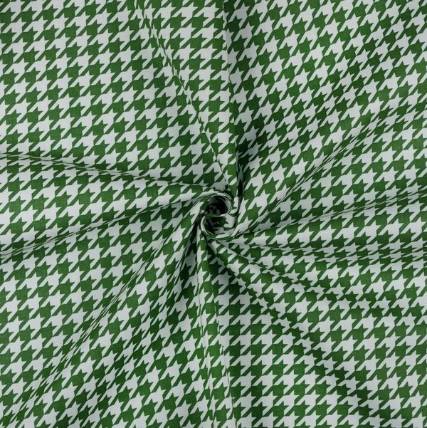 Ткань для пэчворка Peppy Бабушкин сундучок, отрез 50х55 см, 140 г/м², БС-19 Гусиная лапка я.зеленый, Peppy