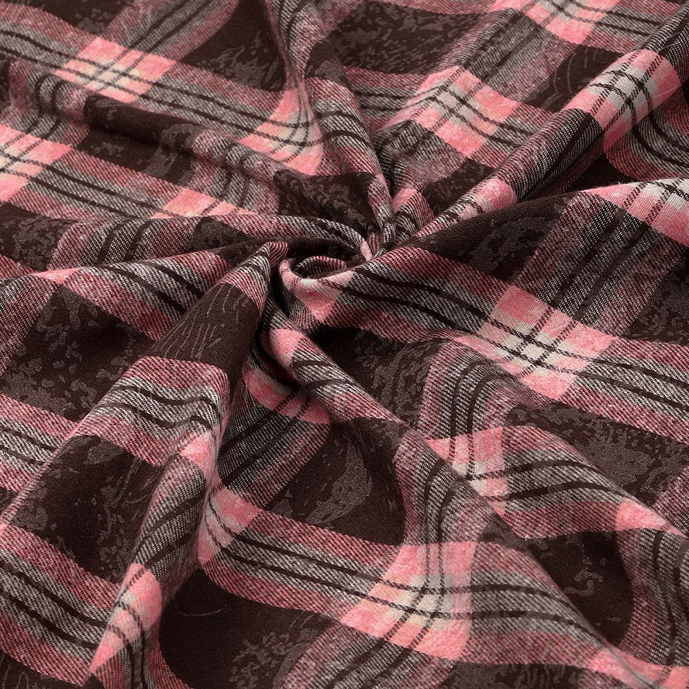 Фланель рубашечная вареная 150 г/м², 150 см / 2 метра, TBY.Fl.C750 розовый