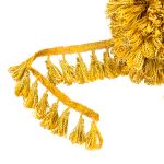 Бахрома отделочная 65.0 мм / 10 метров, с кистями 112 золотистый /TOS/