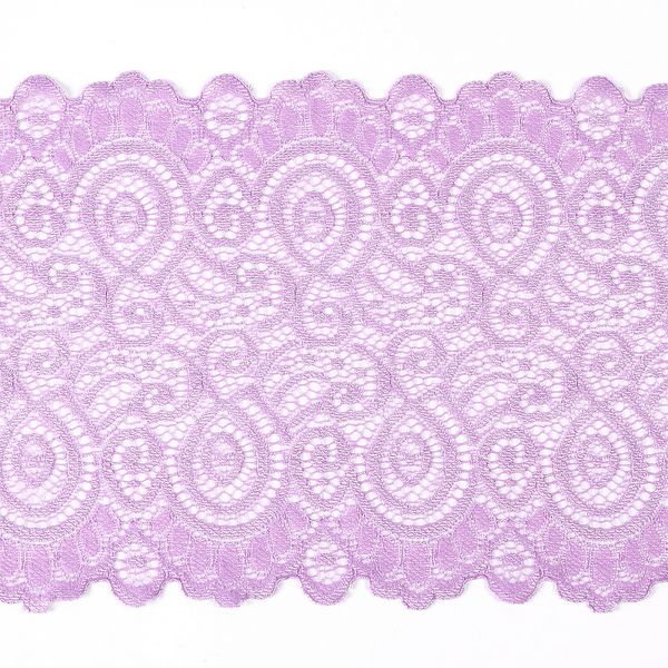 Кружево бельевое эластичное 180 мм / 25 метров, TBY.L1351, цв.1566 лаванда
