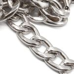 Цепь декоративная алюминий 2.4х11.7 мм, 10 метров, никель, K11326