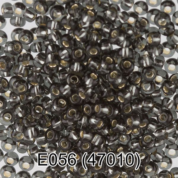 Бисер Gamma 10/0 (2.3 мм), 50 г, E056 серый, 47010, круглый 5