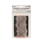 Кружево шантильи (реснички) 100 мм / 5х3 м, пудровый, Blitz LCE-33SH