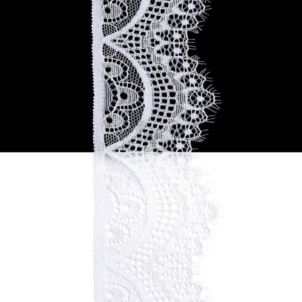 Кружево эластичное (стрейч) 60 мм / 3 метра, C501 белый