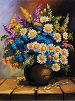 Алмазная (кристальная) мозаика Фрея, Букет полевых цветов, 30х40 см