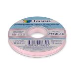 Лента репсовая (в рубчик) с зубчатым краем 10.0 мм, 25±1 метров, 123 бл.розовый, Gamma PTGR-10