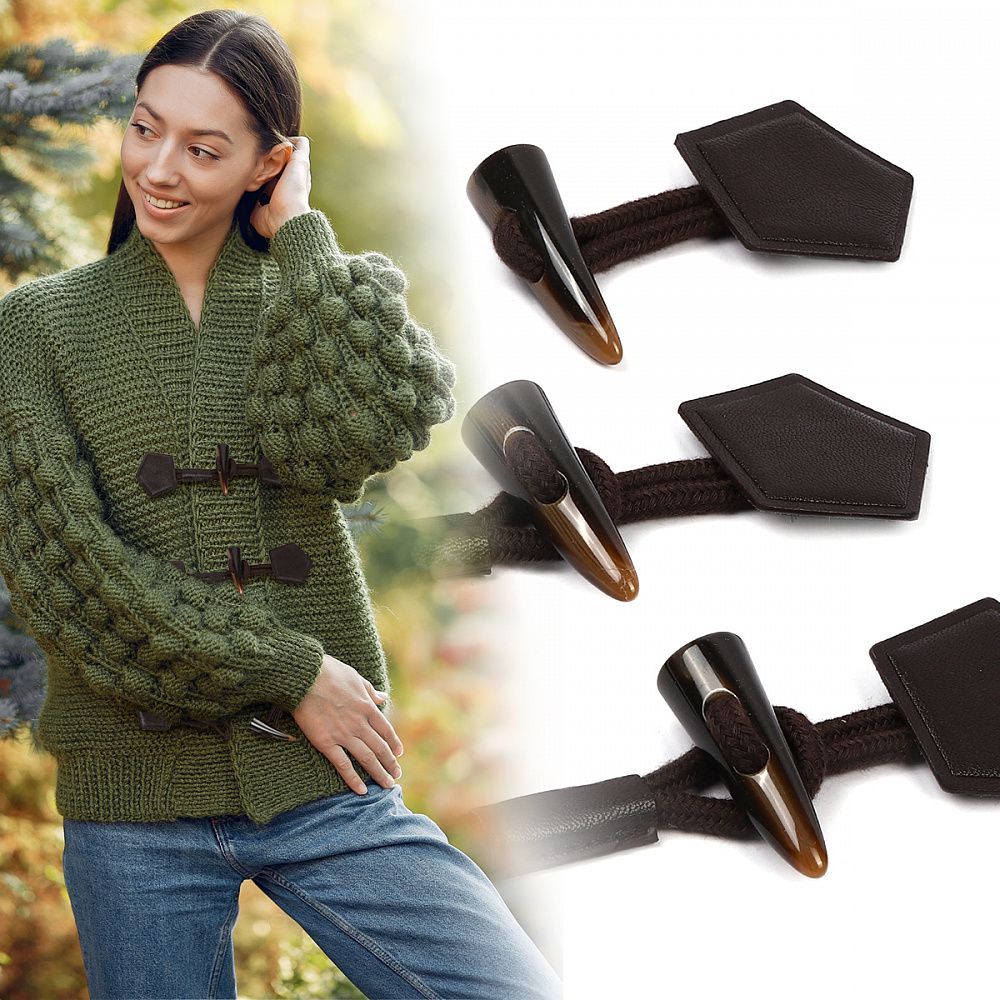 Клевант экокожа 190 мм C-KLV01 цв.коричневый темный, 3 шт