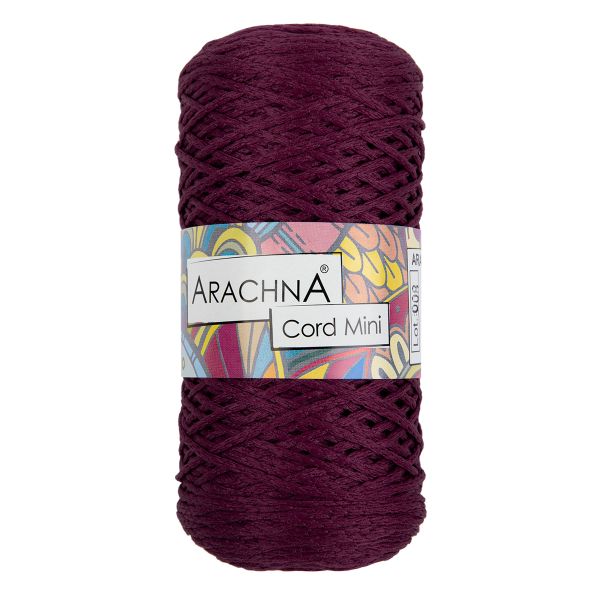 Пряжа Arachna Cord Mini / уп.3 мот. по 75г, 200 м, 08 слива