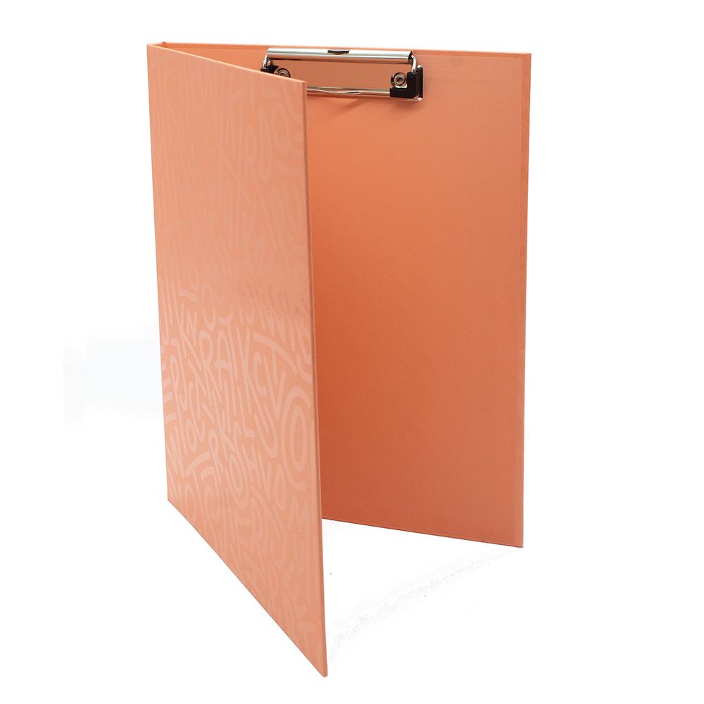 Папка-планшет с крышкой Delight Time А4, с верх. заж., ламин. картон, корешок 10 мм, дыня, LAMARK450