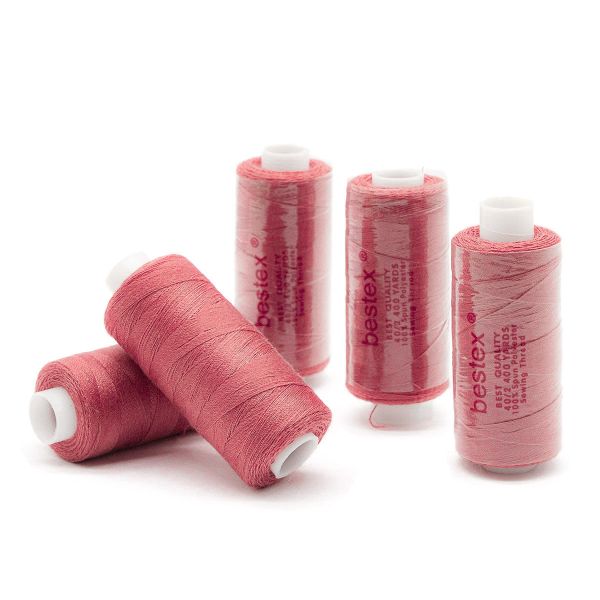 Нитки швейные бытовые Bestex 40/2, 365 м (400 ярд) / 10 кат., 045 пыльно-коралловый