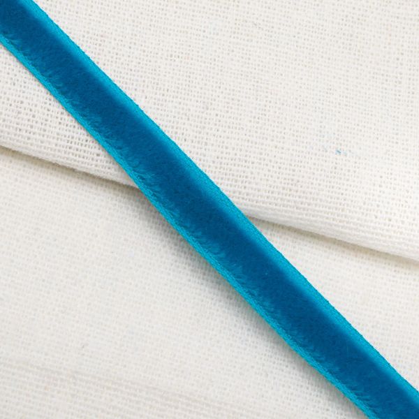 Лента бархатная (тесьма) 10.0 мм / 10±0.5 метров, рис. 8508, цв.39 т.бирюза