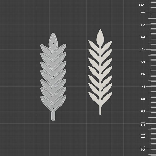 Нож для вырубки 2.2х7.2 см, Веточка, Mr.Painter DICUT-M0001