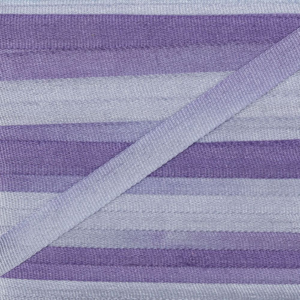 Лента (тесьма) шелковая 4.0 мм / 45.5±0.5 метров, M030 сиреневый/т.сиреневый, Gamma SRM-4