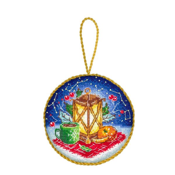 Набор для вышивания нитками МП Студия НВ-904, Фонарь. Пинкип, 9х9 см