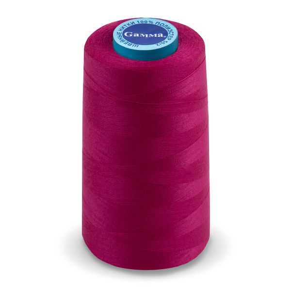 Нитки универсальные Gamma 50/2, 4570 м (5000 ярд) / 1 кат., 168 малиновый
