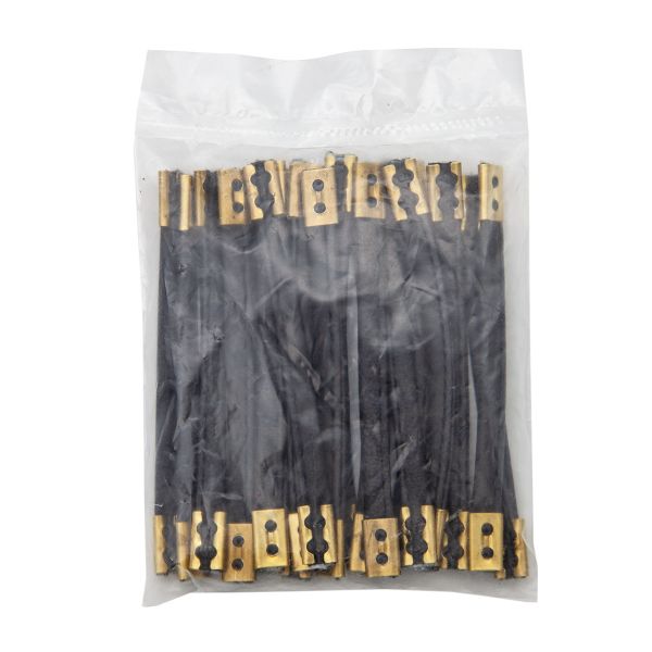 Вешалка для одежды 90х6 мм, из искусственной кожи, черный, упак. 20 шт