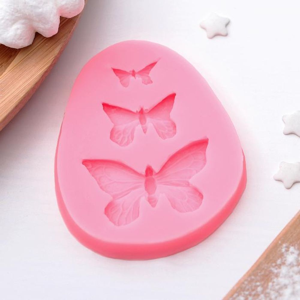 Молд 7,5х6х1 см, Бабочки