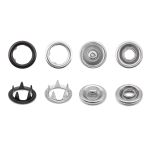 Кнопка рубашечная (джерси) открытая ⌀9.5 мм, ≈1440 шт, МЕТАЛЛ, эмаль, 322 черный матовый, NEW STAR