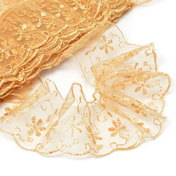 Кружево капроновое 65 мм / 13.7 м, 30011 цв.087 золотой, Kruzhevo