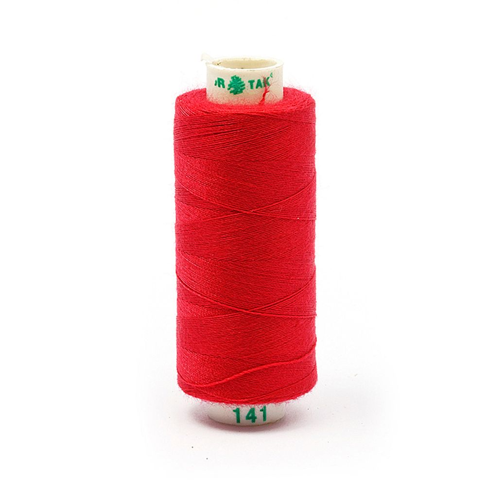 Нитки швейные бытовые Dor Tak 40/2, 366 м / 10 кат., 141 красный