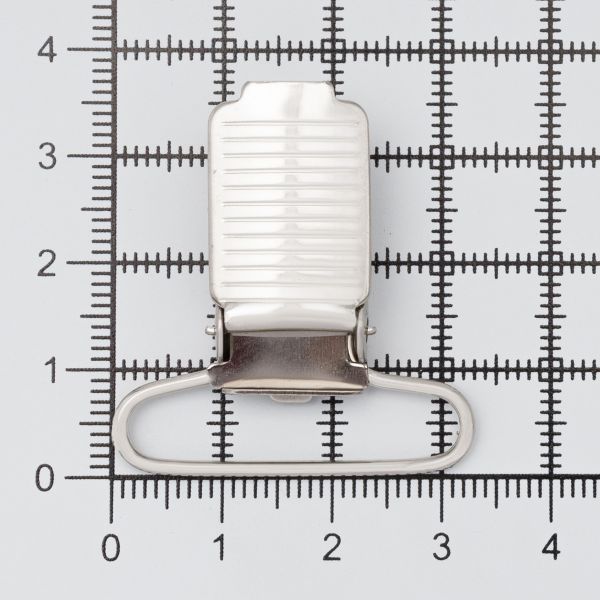 Клипса для подтяжек полоса 30.0 мм, сталь (никель), 20 шт