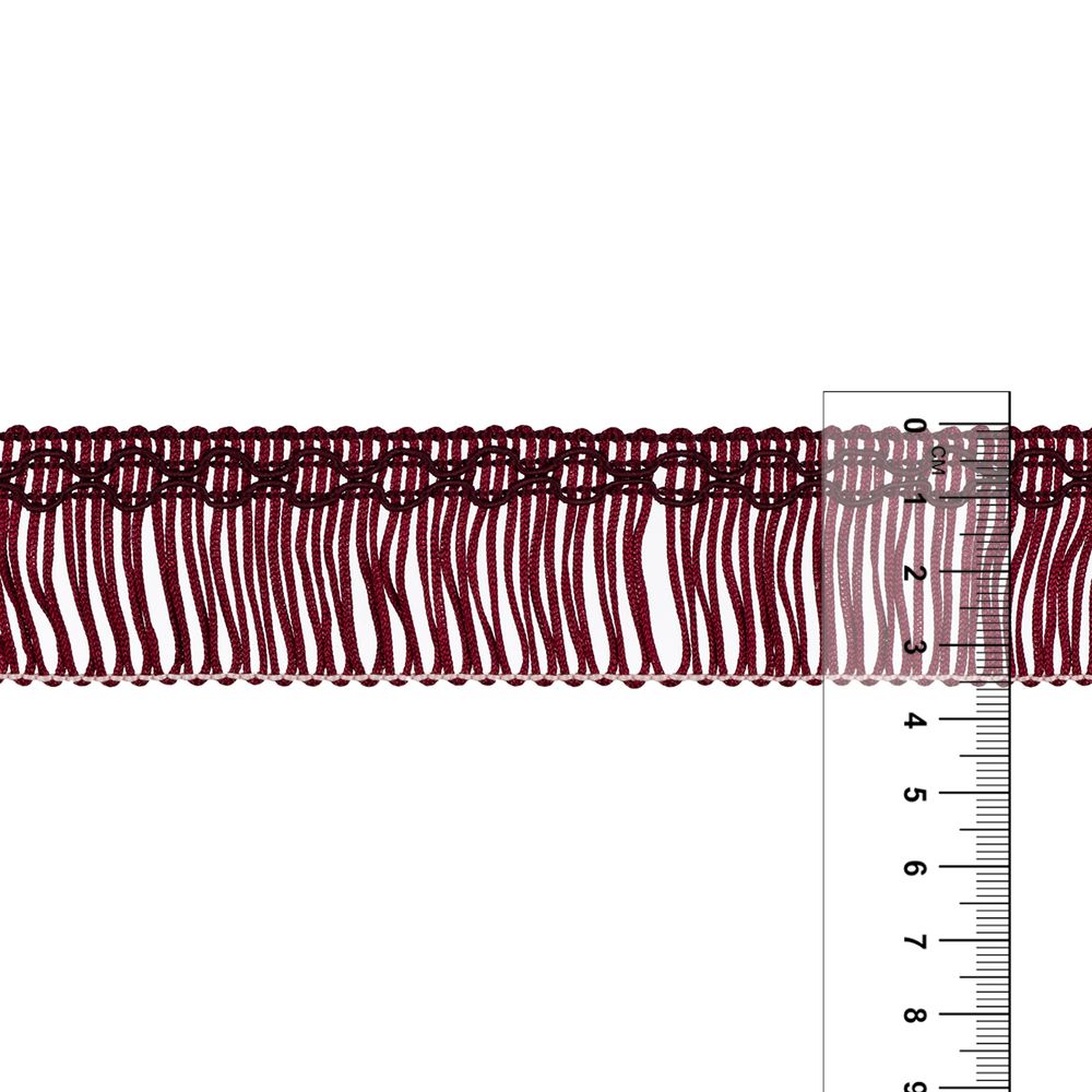 Бахрома отделочная 35.0 мм / 16 метров, 274 бордовый, Gamma А-07