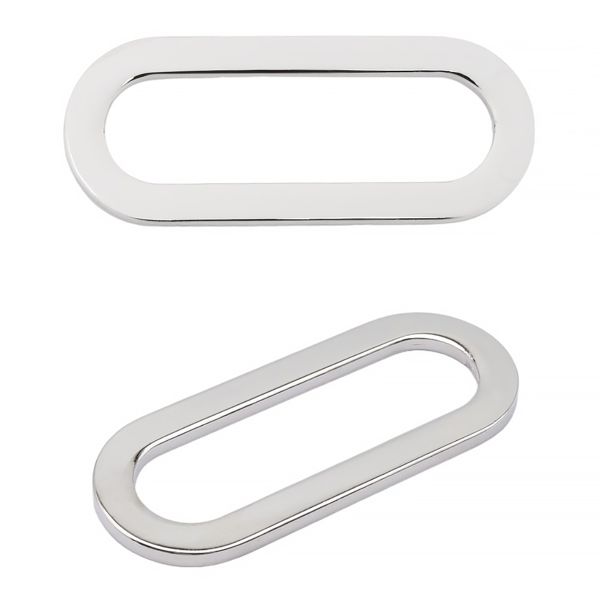 Рамка овальная металл 40 мм, никель, ГНУ13818, 10 шт