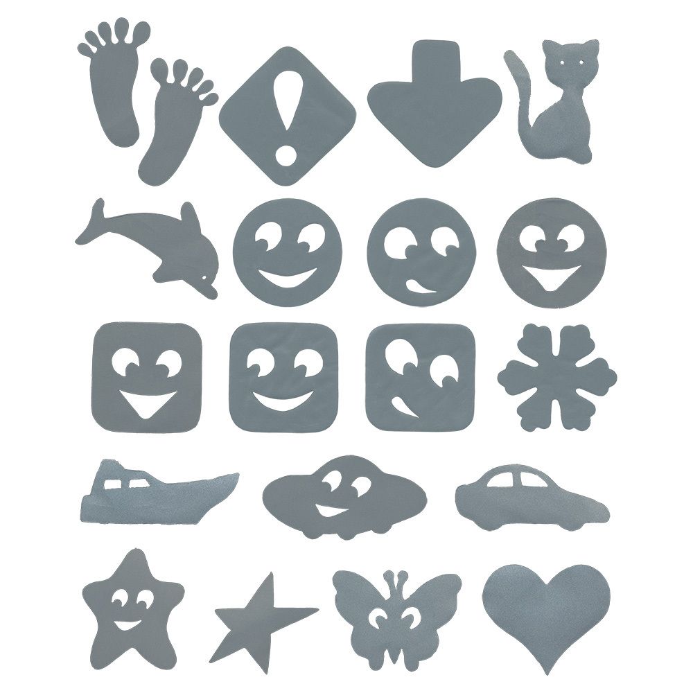 Термоаппликация светоотражающая, 20 шт, ассорти, Blitz