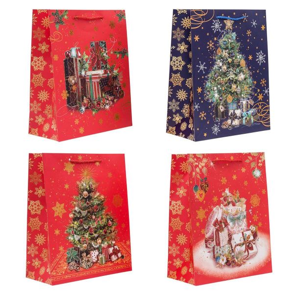 Набор подарочных новогодних пакетов, 