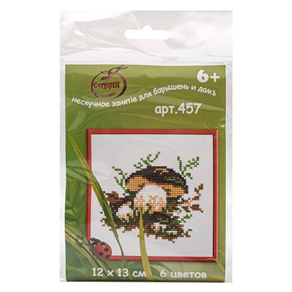 Набор для вышивания нитками РС Студия, Боровик 12х13 см