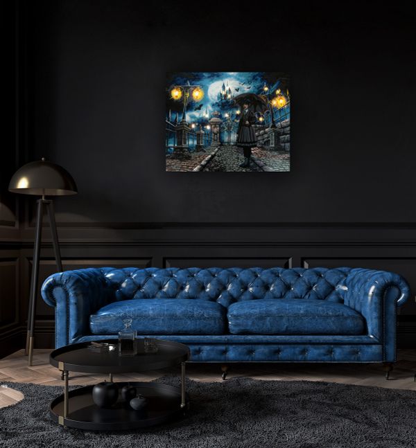 Картина по номерам Фрея, со светодиодами Замок тьмы, 50х40 см