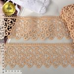 Кружево гипюр (плетёное) 80 мм, TR.8G8386, 14 капучино, 12м, Kruzhevo