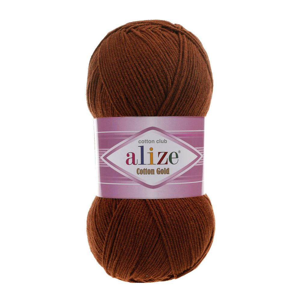 Пряжа Alize (Ализе) Cotton Gold / уп.5 мот. по 100 г, 330м, 690 черепичный А