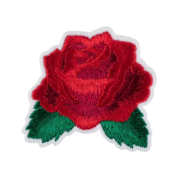 Термоаппликация №07/5, 5 шт, №1743А розочка красная 4.3х4.5 см, Gamma