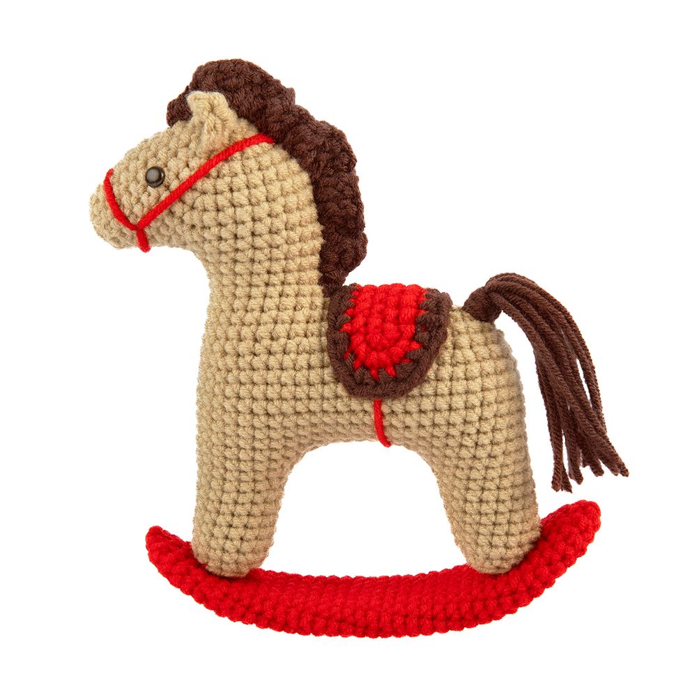 Набор для вязания игрушки Miadolla AMG-0154, Лошадка-качалка, 17 см