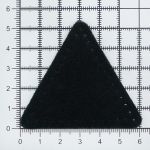 Заплатки пришивные из замши, треугольник равносторонний 6см с перфорацией, 2 шт, 100% кожа, 20 черный, 59116