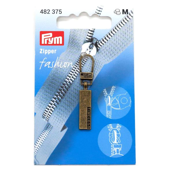 Пуллер для молнии Классика TIMELESS, цвет состаренной латуни, 1шт, Prym, 1 шт