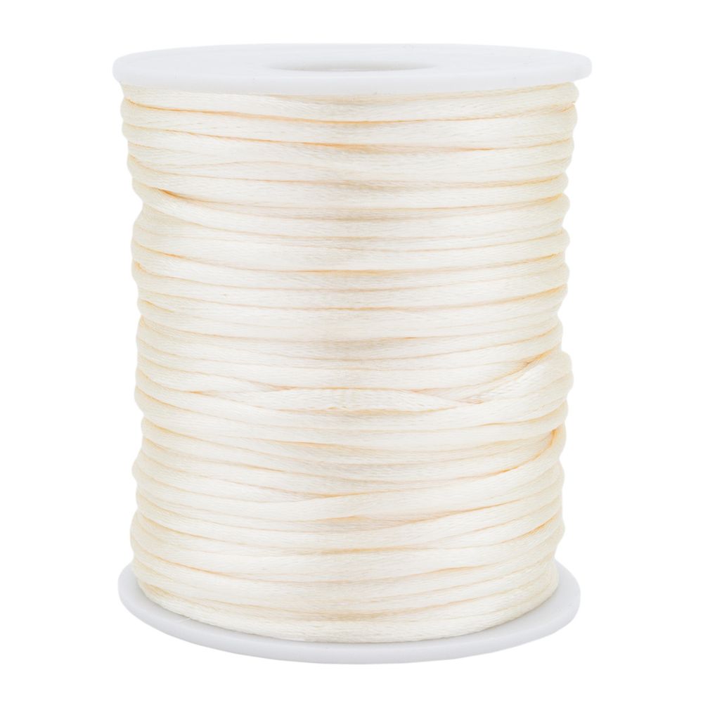 Шнур атласный корсетный ⌀2.0 мм / 45.7 метров, 3 молочный