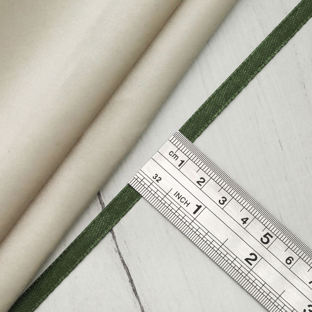 Лента атласная 1-сторонняя 6.0 мм / 22.86±1 метров, 105 т.оливковый, Globus