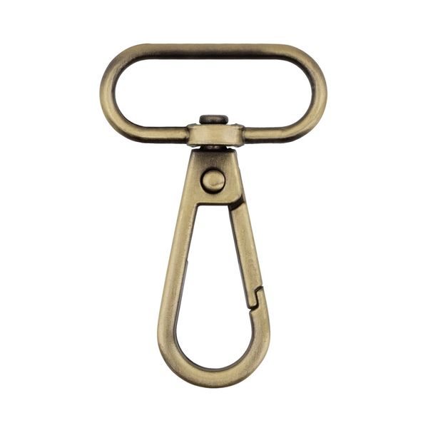 Карабин металл 25.0 мм (47х30 мм), 5 шт, 24 под бронзу, Gamma GHN-25